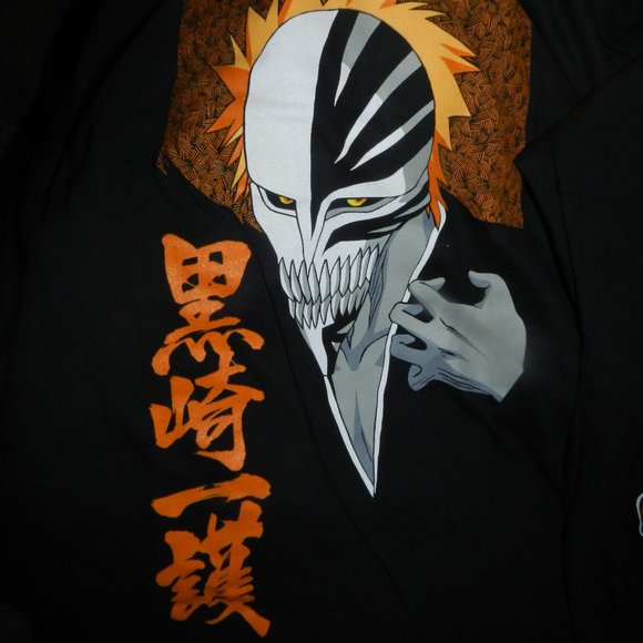 NEW Bleach Ichigo Orange Flame 20th Anniversary Adult Long Sleeve T-Shirt NWT - Picture 3 of 16